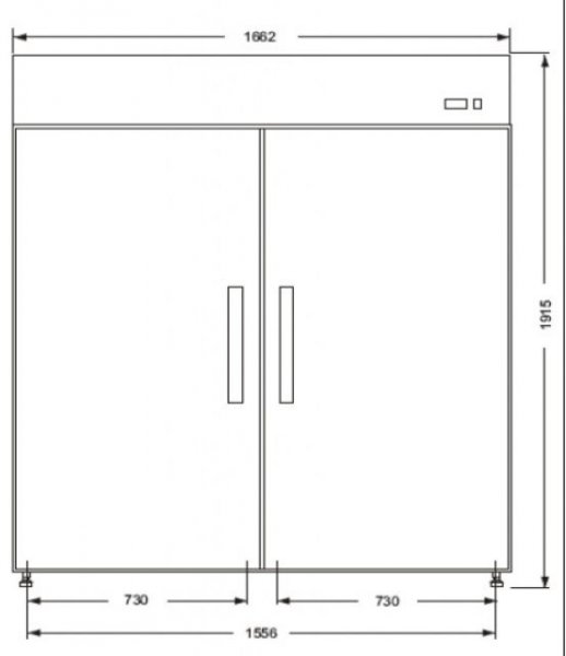 ECO C 1400 gastro chladničky plné dvere